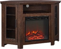 48 Inch Brown Corner Fireplace TV Stand-3