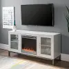 W52FP18AVWH White 52 Inch Fireplace TV Stand