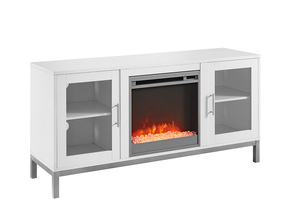 W52FP18AVWH White 52 Inch Fireplace TV Stand-2