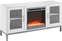White 52 Inch Fireplace TV Stand-2