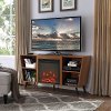 Acorn Brown 52 Inch Angled Fireplace TV Stand-1