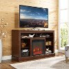 Brown 52 Inch Fireplace TV Stand-1