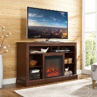 Brown 52 Inch Fireplace TV Stand
