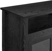 Black 58 Inch Highboy Fireplace TV Stand-4