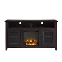 Espresso Brown 58 Inch Highboy Fireplace TV Stand-4