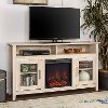 White Oak 58 Inch Highboy Fireplace TV Stand - Tanner