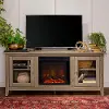 W58FP4DWAG Light Brown Traditional 58 Inch Fireplace TV Stand - Walker Edison