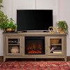 W58FP4DWAG Light Brown Traditional 58 Inch Fireplace TV Stand