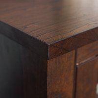 Dark Brown Traditional 58 Inch Fireplace TV Stand-5