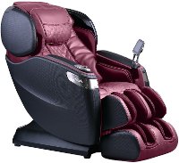 KIT Black and Burgundy L-Track Smart Massage Chair