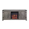 Gray Wash 58 Inch Farmhouse Fireplace TV Stand-4