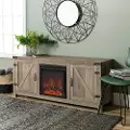 W58FPBDGW Michael Gray 58 Fireplace TV Stand