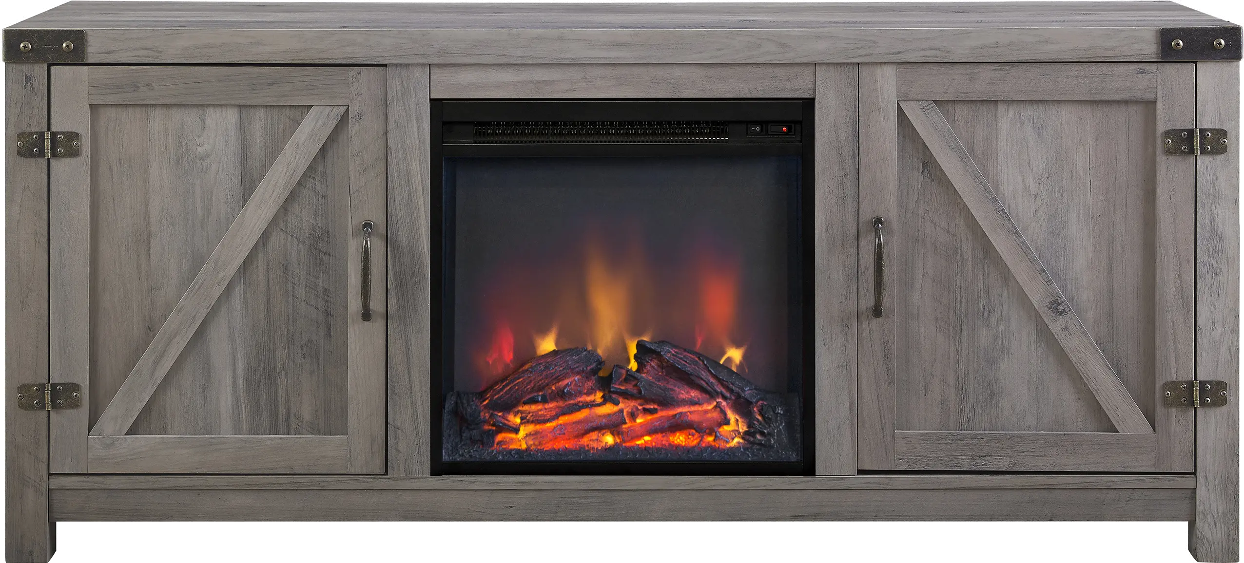 W58FPBDGW Michael Gray 58 Fireplace TV Stand-4
