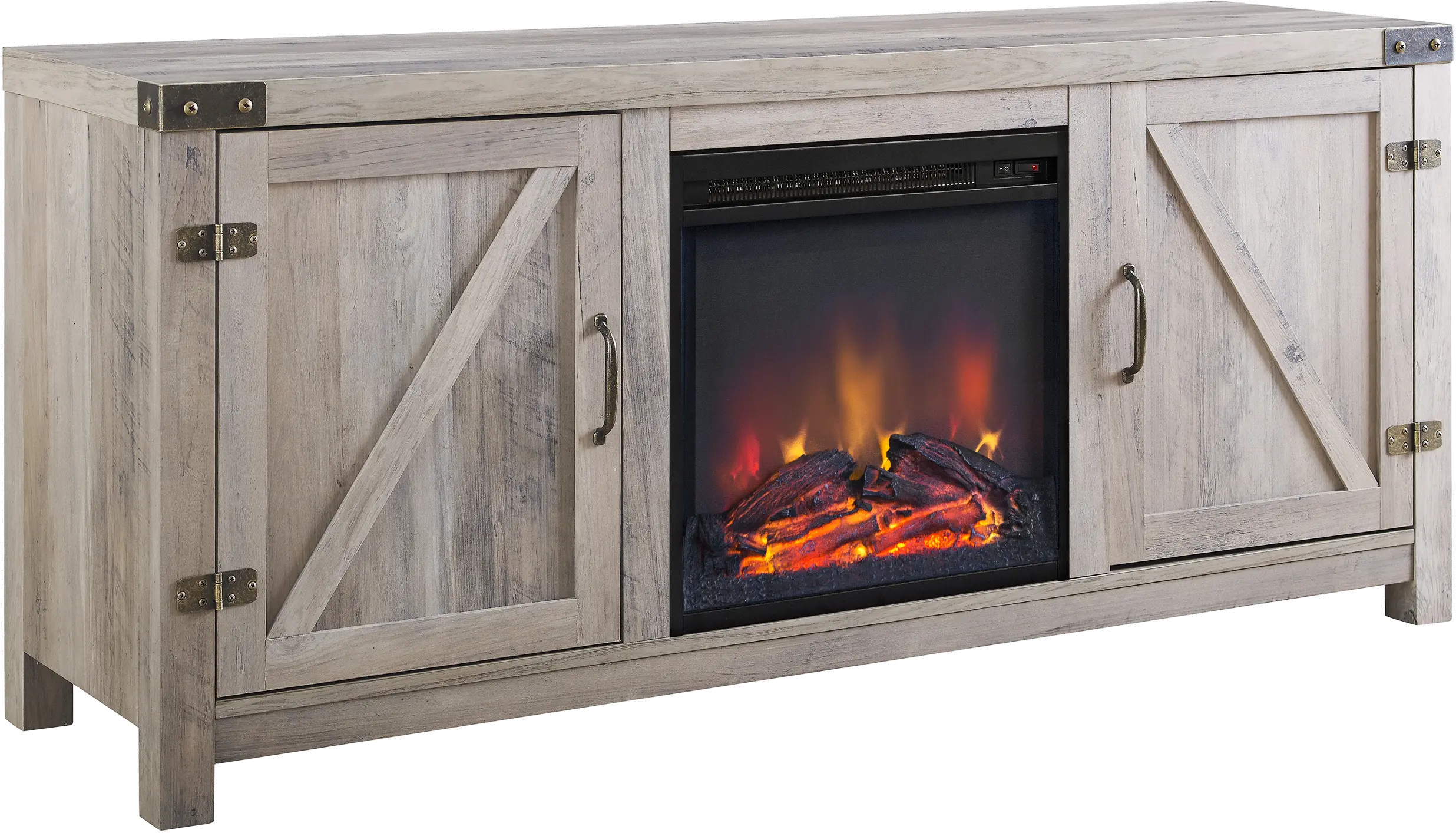 W58FPBDGW Michael Gray 58 Fireplace TV Stand-5