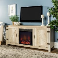 White Oak 58 Inch Farmhouse Fireplace TV Stand