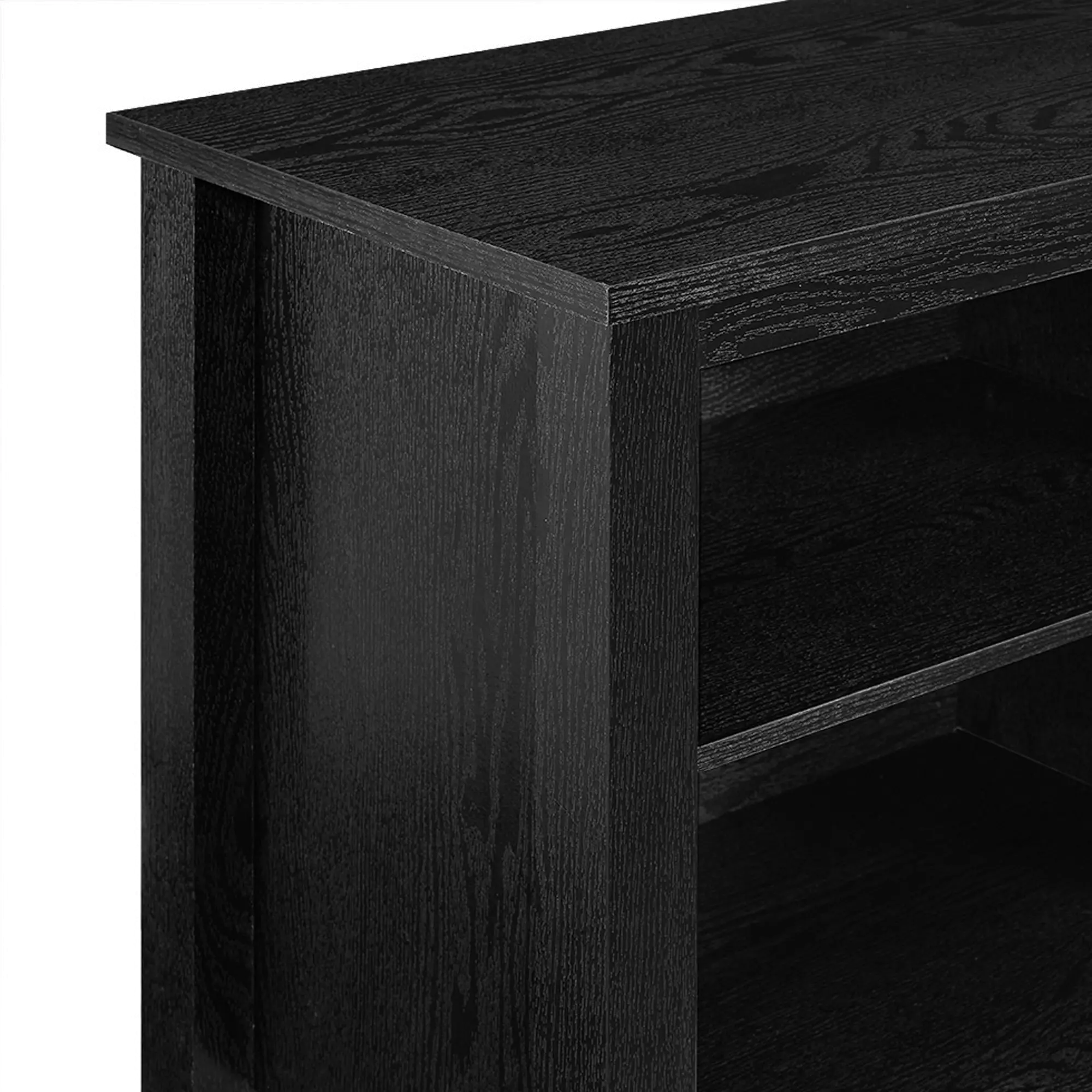 W70FP18BL Black 70 Inch Rustic Fireplace TV Stand-4