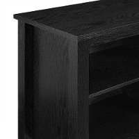 Black 70 Inch Rustic Fireplace TV Stand-4