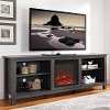 Charcoal 70 Inch Rustic Fireplace TV Stand