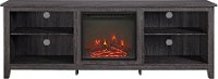 Charcoal 70 Inch Rustic Fireplace TV Stand-2