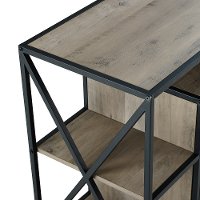 Gray Wash Industrial 40 Inch Fireplace TV Stand-3