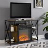 Barnwood Industrial 40 Inch Fireplace TV Stand