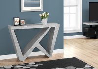 Gray Cement-Look Contemporary 48 Inch Accent Table-3