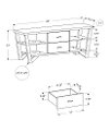 Gray Contemporary 60 Inch TV Stand-2
