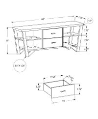 Gray Contemporary 60 Inch TV Stand-2