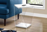 White and Acrylic Modern Accent Table