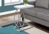 White and Chrome Chairside C-Table