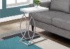 White and Chrome Contemporary Accent Table