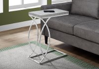 Cement and Chrome Contemporary Accent Table