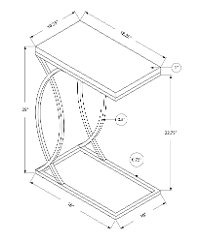 Cement and Chrome Contemporary Accent Table-2