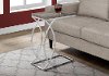 Taupe and Chrome Contemporary Accent Table