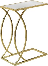 Mirror and Gold Contemporary Accent Table-3