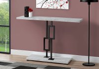 Cement and Black 48 Inch Modern Accent Table