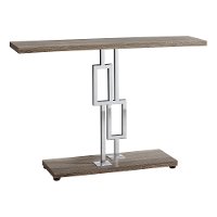 Taupe and Chrome 48 Inch Modern Accent Table-3