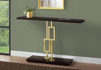 Brown and Gold 48 Inch Modern Accent Table
