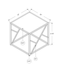 Mirror and Black Metal Modern End Table-3