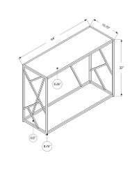Mirror and Black Metal 42 Inch Modern Console Table-2