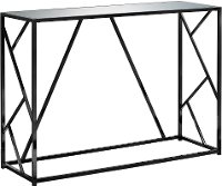 Mirror and Black Metal 42 Inch Modern Console Table-3