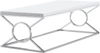 White and Chrome Contemporary Coffee Table-2