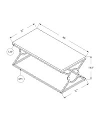 White and Chrome Contemporary Coffee Table-3