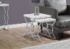 White and Chrome Contemporary Nesting Tables