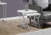 White and Chrome Contemporary Nesting Tables