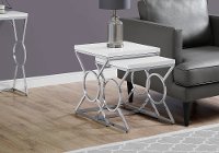 White and Chrome Contemporary Nesting Tables