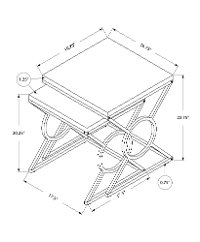 White and Chrome Contemporary Nesting Tables-3