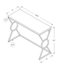White and Chrome 42 Inch Contemporary Console Table-3