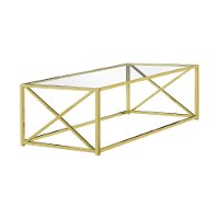 Gold Contemporary 44 Inch Metal Coffee Table-2