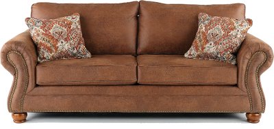 Casual Traditional Mocha Brown Sofa - Tahoe